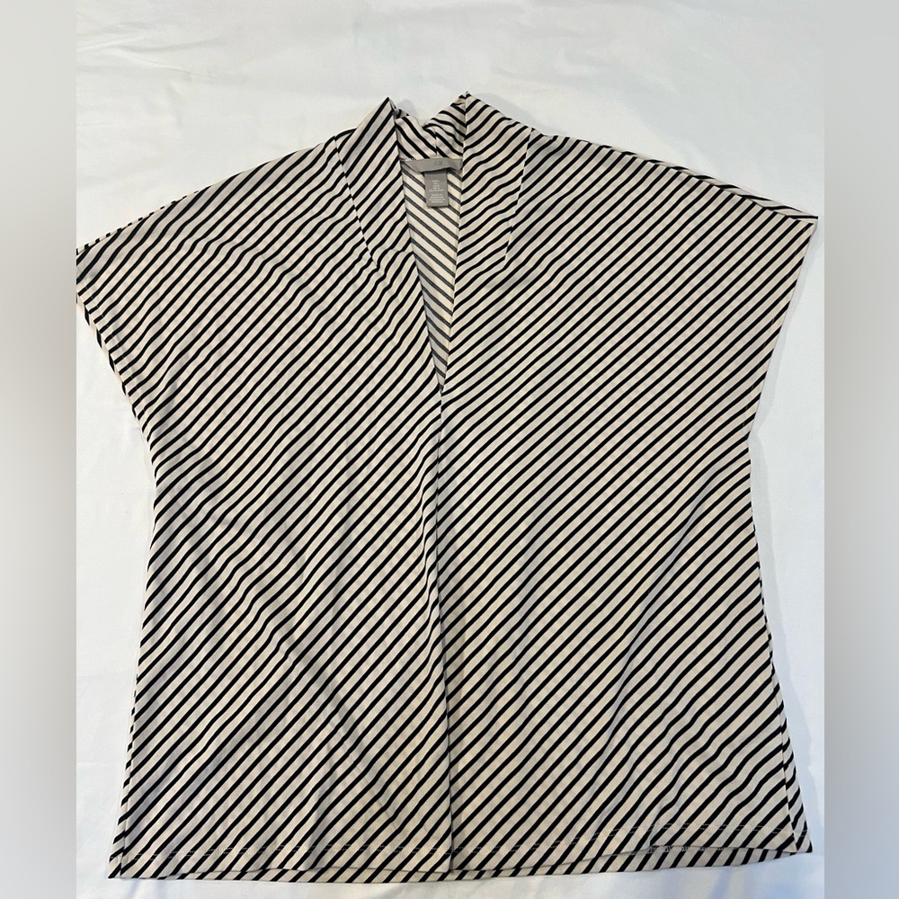 H&M Black and White Stripe Blouse
